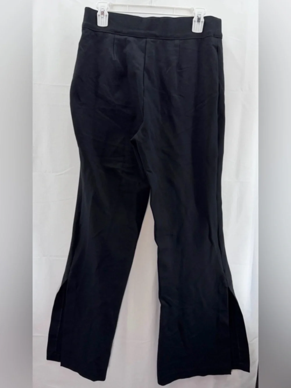 SPANX Black The Perfect Pant Flare Split Leg Pants Size Large Tall - Picture 5 of 10